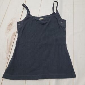 Vintage Y2k converse one star black ribbed spaghetti strap cami tank top